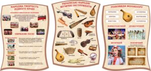 Комплект пластикових стендів «Народна творчість та фольклор України»