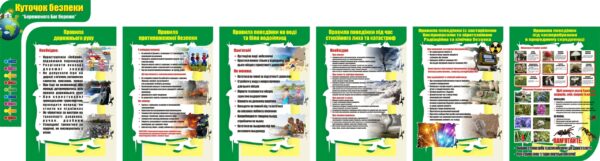 Комплект пластикових стендів «Куточок безпеки»