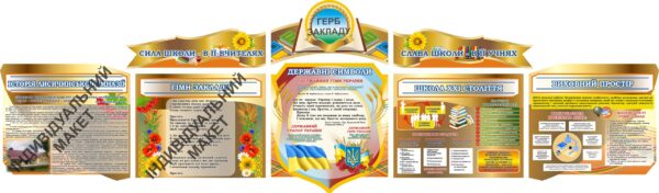 Набір стендів для оформлення шкільного коридору