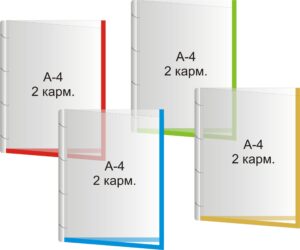 Книжка А4 вертикальна на 2 кишені