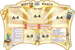 Стенд «Життя класу» для оформлення кабінету математики