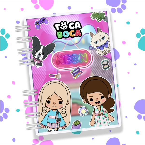 Альбом на липучках Toca Boca «Неон» (формат A6)