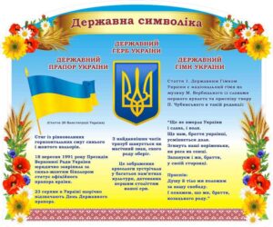 Інформаційний стенд «Державна символіка України»