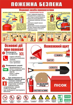 Пластиковий стенд «Пожежна безпека»