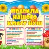 Пластиковий стенд «Правила нашого класу НУШ»