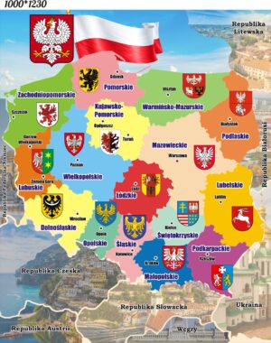 Пластиковий стенд «Адміністративний поділ Польщі»