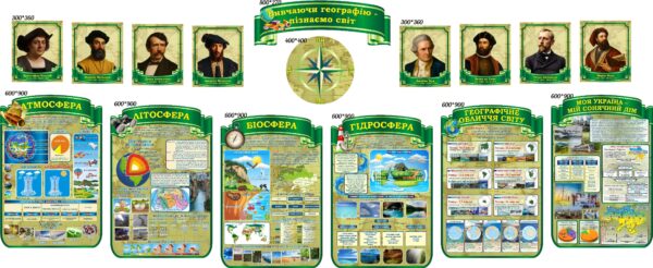 Інформаційні пластикові стенди «Світ географії»