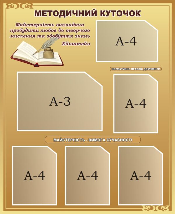 Інформаційний пластиковий стенд «Методичний куточок»