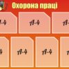 Пластиковий стенд для куточка охорони праці