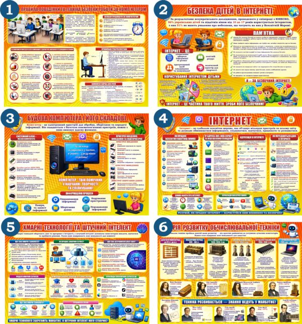 Пластикові стенди «Інформатика» (в асортименті)